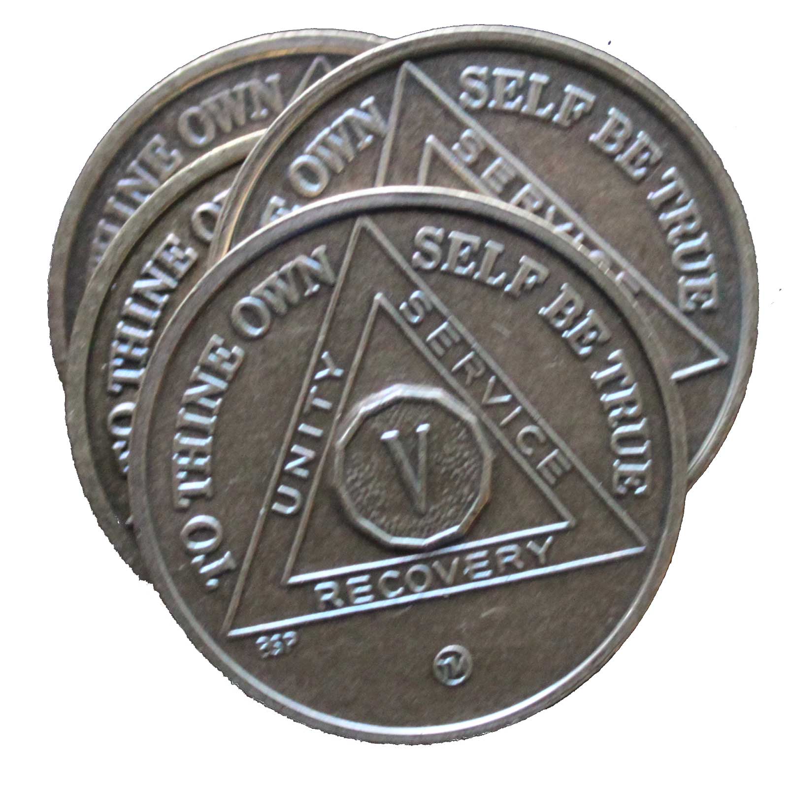 Recovery coins AA 37 Year Bronze Medallion tokens sobriety affirmation birthday 
