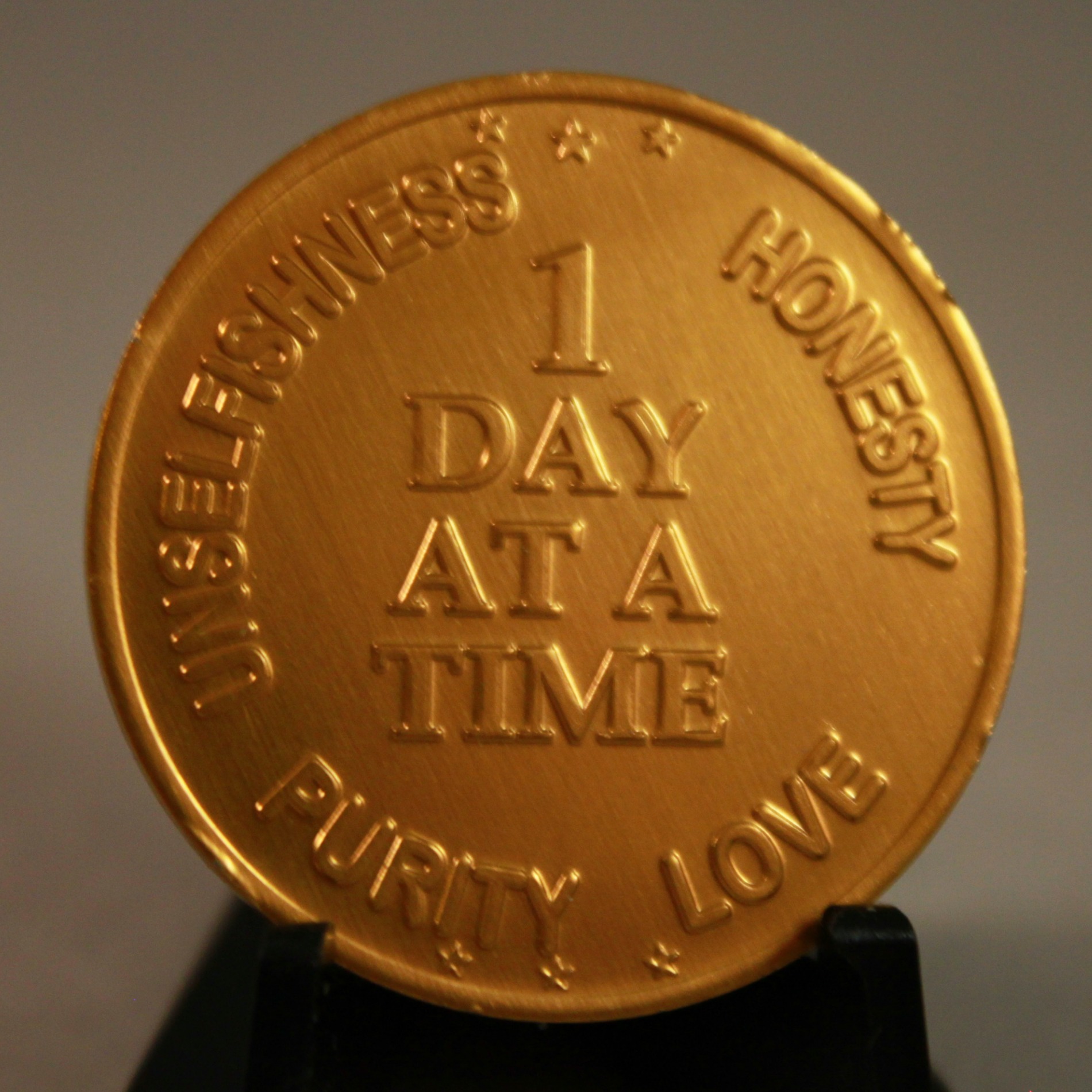 One Day at a Time Sobriety Coin Sober Medallions