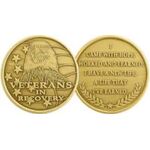 Veterans In Recovery Affirmation Medallion with Eagle and Flag