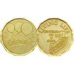 NA Program - Bronze "Celebrate" 12 Steps Sobriety Coin | Sober Medallions