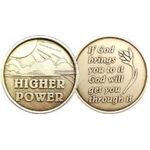 Recovery Token - Bronze "Higher Power" Sobriety Affirmation Token | Sober Medallions
