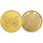 Sobriety Gifts - Butterfly Serenity Prayer Affirmation Medallion | Sober Medallions