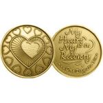 One Month Sober Coin - Heart Motif Affirmation Medallion | Sober Medallions