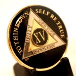 NA Token - Black Silver & Gold AA Coins | Sober Medallions