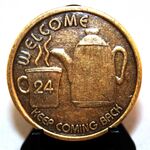 Coffee Pot - Welcome AA Bronze Medallion