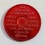 Red Aluminum One Month Sober Token