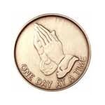Aluminum Sobriety Coin - Praying Hands Roll of 25 | Sober Medallions