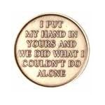 Recovery Medallion - Hand in Hand Together Roll of 25 | Sober Medallions
