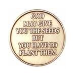 Sobriety Chip - Seeds Bronze Roll of 25 | Sober Medallions