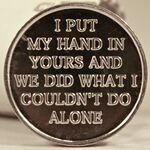 NA Token - Hands Together | Sober Medallions