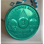 One Month Sober Coin - Three Month Aluminum Token | Sober Medallions