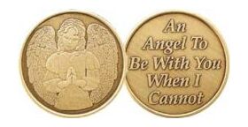 Recovery Store - Praying Angel Affirmation Medallion for Sobriety Programs | Sober Medallions