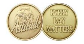 Recovery Gifts - Bronze "Every Day Matters" Sobriety Affirmation Coin | Sober Medallions