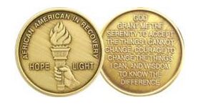 Recovery Store - African American Serenity Prayer  | Sober Medallions