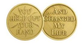 Al-anon Anniversary Chip - You Held Out Your Hand | Sober Medallions