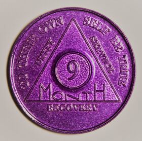 9 Month aa sobriety chips
