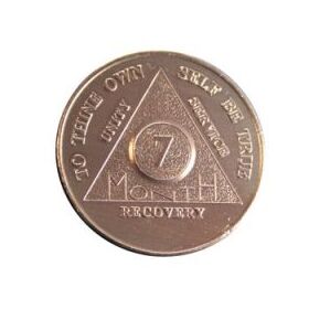 Recovery Gifts - Seven Month Aluminum AA Token | Sober Medallions