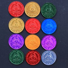 Monthly AA Sobriety Colored Chips