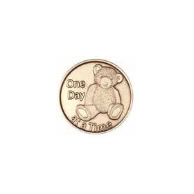 Aluminum AA Tokens - Teddy Bear Bronze Roll of 25 | Sober Medallions