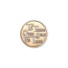 To Thine Own Self Be True Prayer Affirmation Medallion Roll of 25