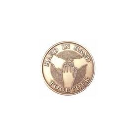 Recovery Medallions - Hand in Hand Together Roll of 25 | Sober Medallions