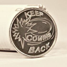 AA Sobriety Chips - Star Image Keep Coming Back | Sober Medallions