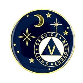 AA Chips - Moon & Stars Designer AA Coin 1-60 Years | Sober Medallions