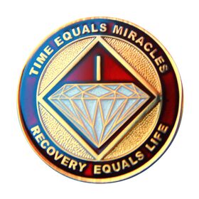 Burgundy & Gold NA Birthday/ Anniversary Medallion