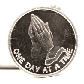 Recovery Medallions - Praying Hands Aluminum Desire Chip | Sober Medallions