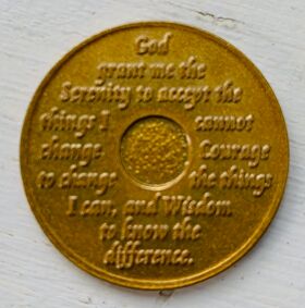 Yellow Aluminum Two Month Sobriety Token