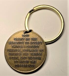AA Sobriety Chip - Bronze Keyring | Sober Medallions