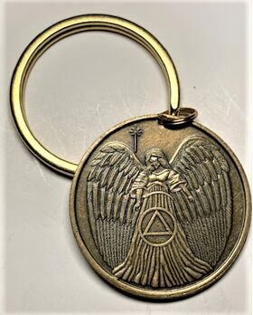 recovery medallions key chain