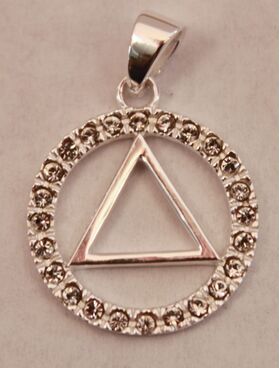 3/4" Unity Pendant Sterling Silver Cubic Zirconia
