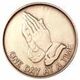 Aluminum Sobriety Coin - Praying Hands Roll of 25 | Sober Medallions